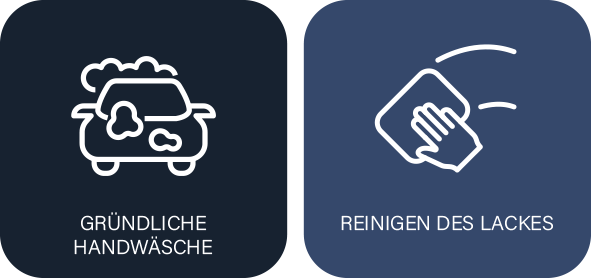 Arbeitsschritte Icons Waschen und Reinigen